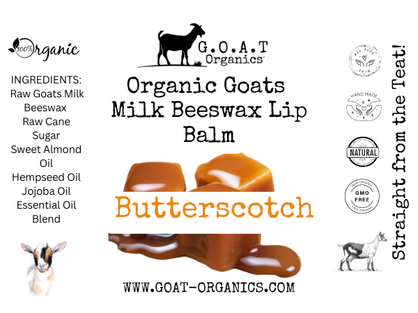 Goats Milk Bees Wax Lip Balm ButterScotch