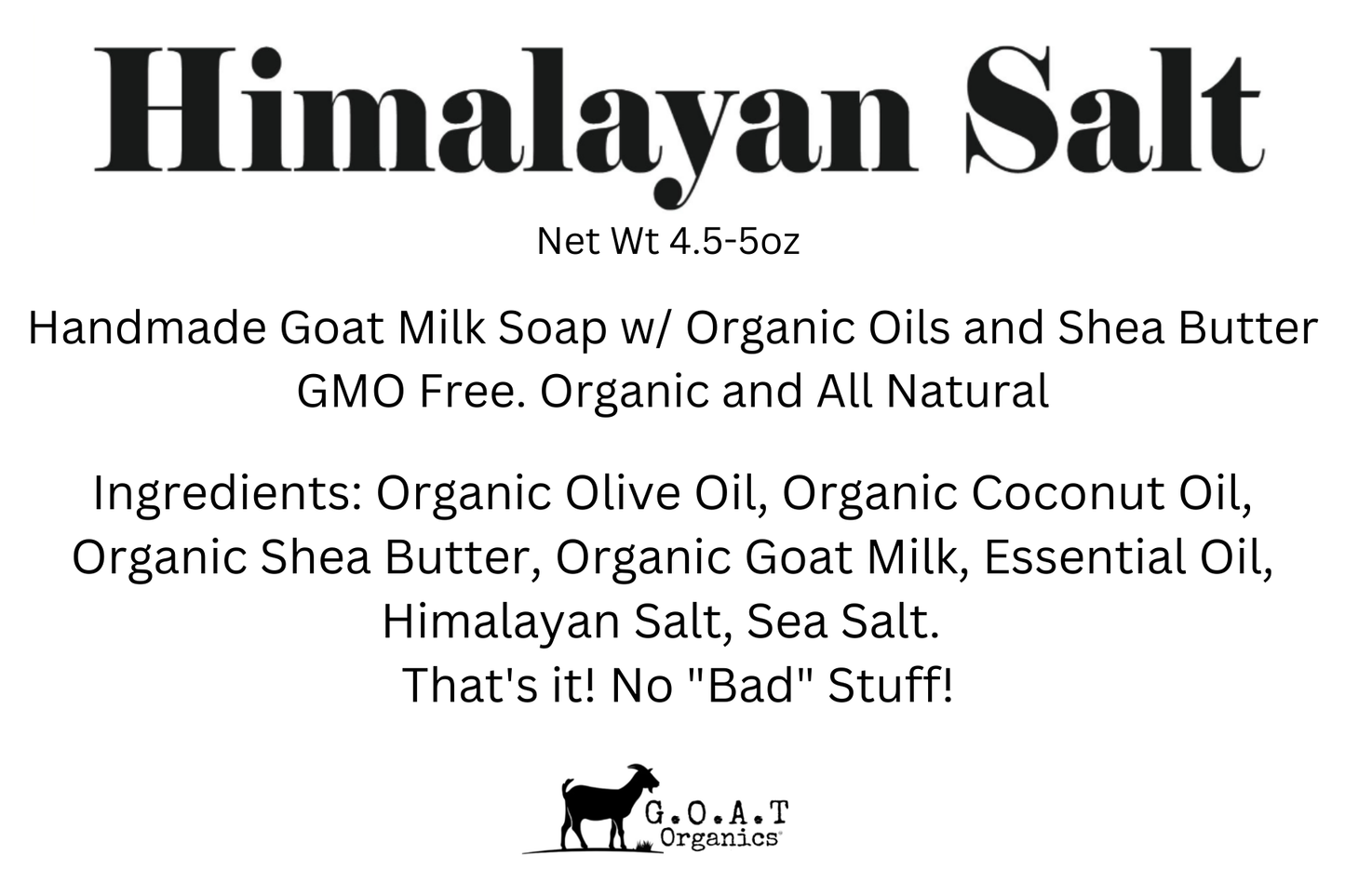 Himalayan Sea Salt Goat Milk Bar Soap