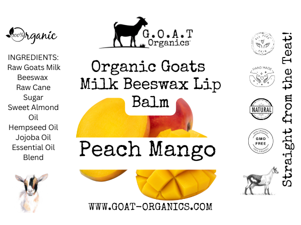 Goats Milk Bees Wax Lip Balm Peach Mango