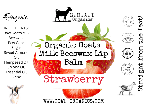 Goats Milk Bees Wax Lip Balm Strawberry