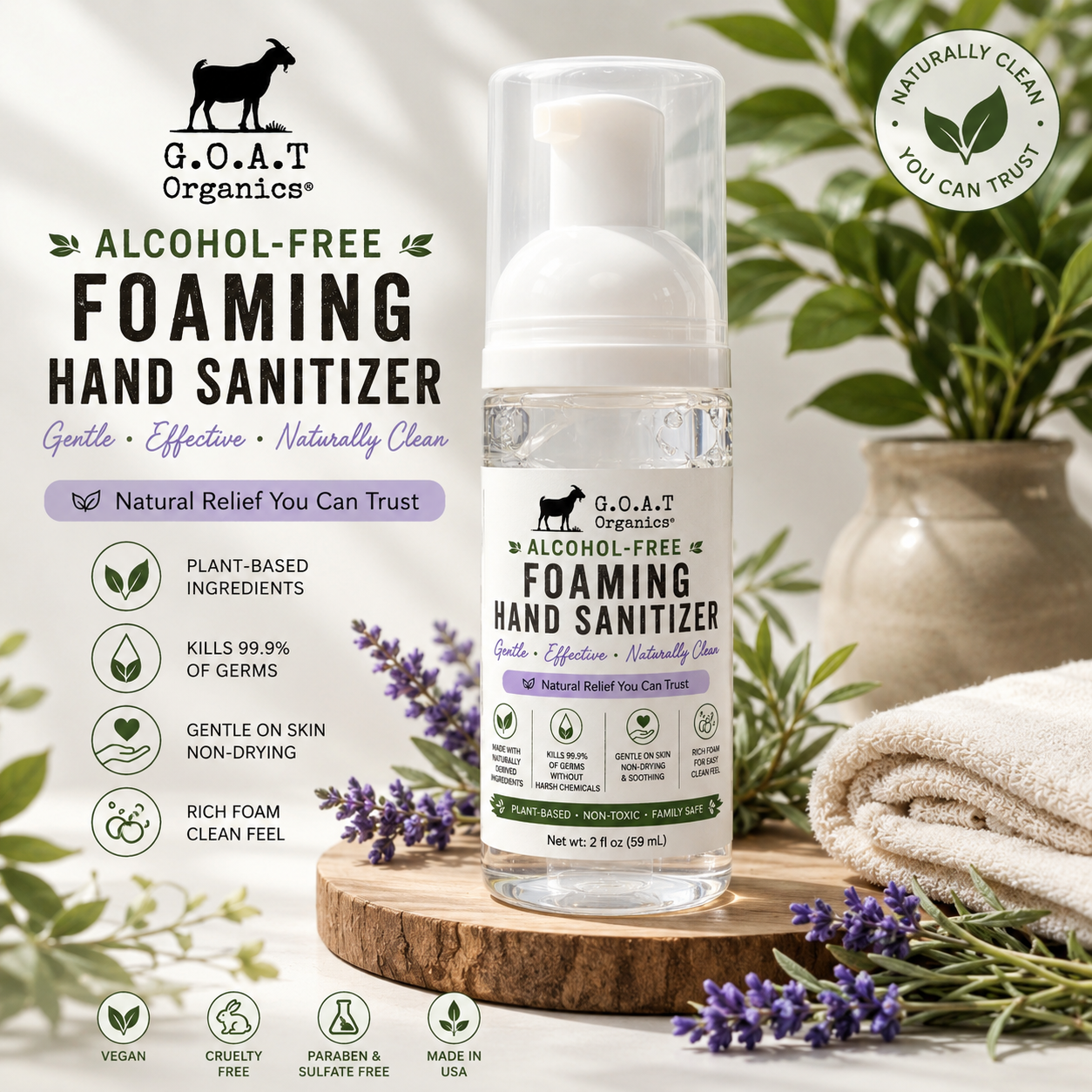 Alcohol Free Foaming Hand Sanitizer - 3 Pack