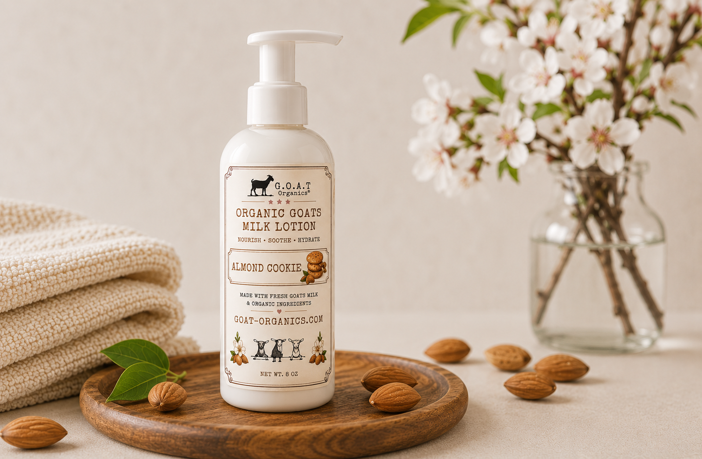 Almond Cookie Organic Goat Milk Lotion