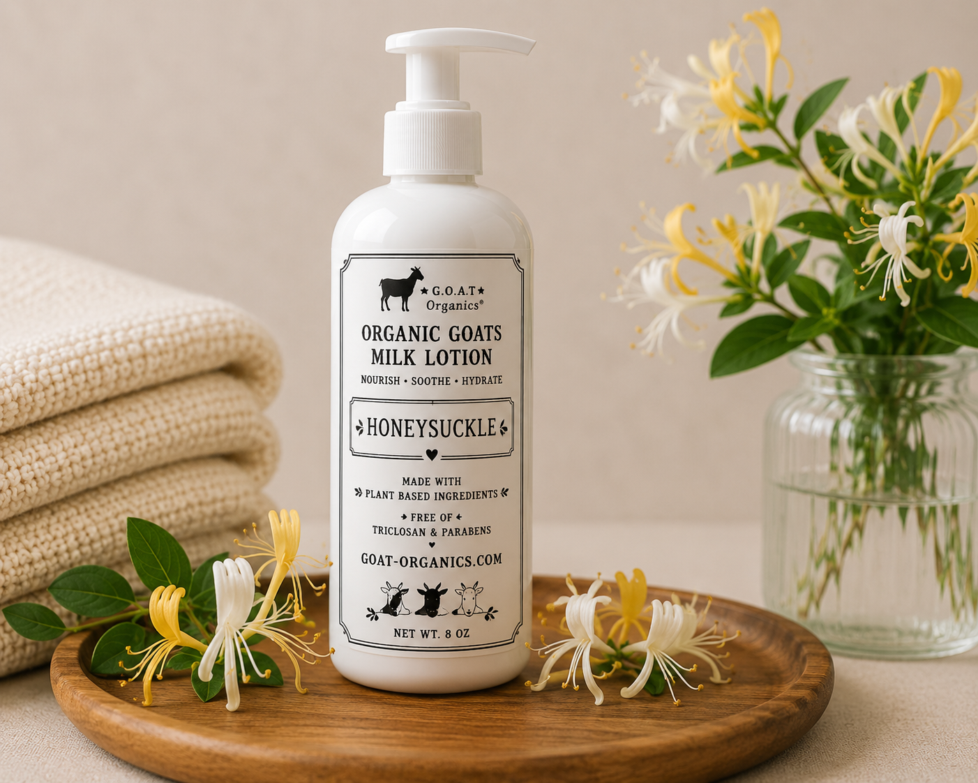 Honeysuckle Organic Goats Milk Lotion