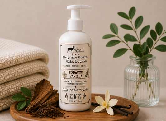 Tobacco Vanilla Organic Goat Milk Lotion