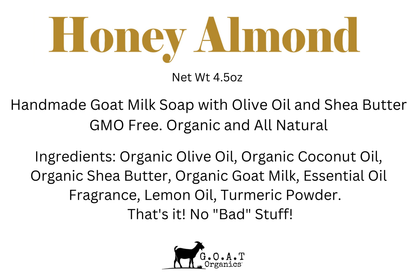 Honey Almond Goat Milk Bar Soap