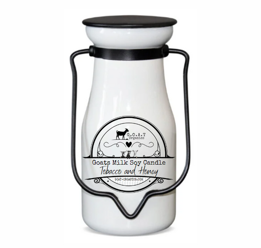 Tobacco and Honey Organic Goat Milk Candle