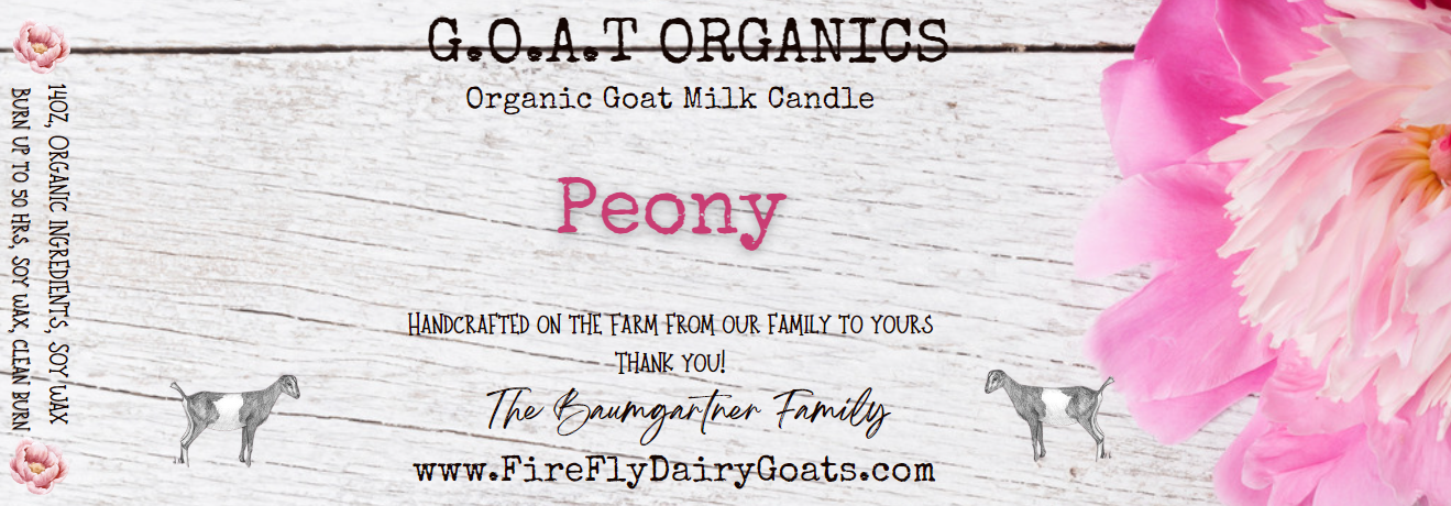 Peony Soy Wax Goat Milk Candle