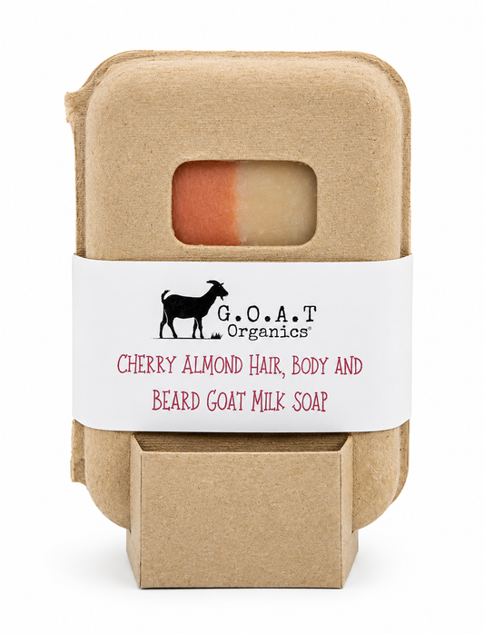 Cherry Almond Aloe Hair, Body & Beard Goat Milk Bar Soap