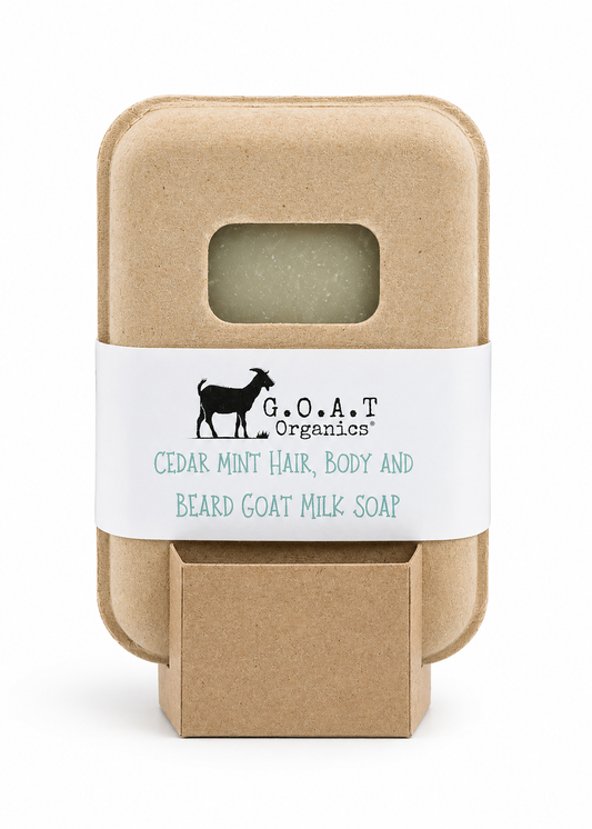 Cedar Mint Hair, Body and Beard Goat Milk Bar Soap